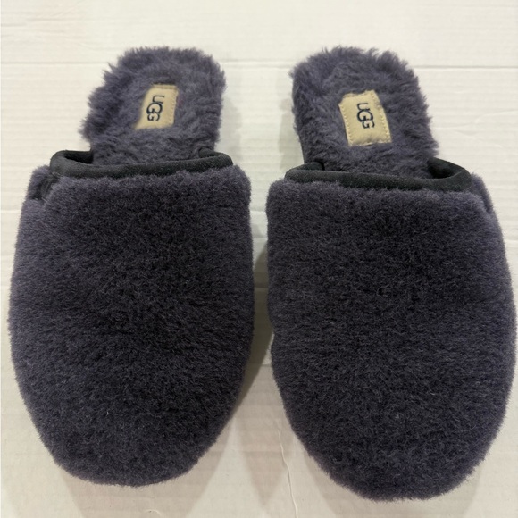 UGG Shoes - UGG FLUFFETTE True Womens Size 9 Navy Blue Slip On Slippers Shoes 1102594